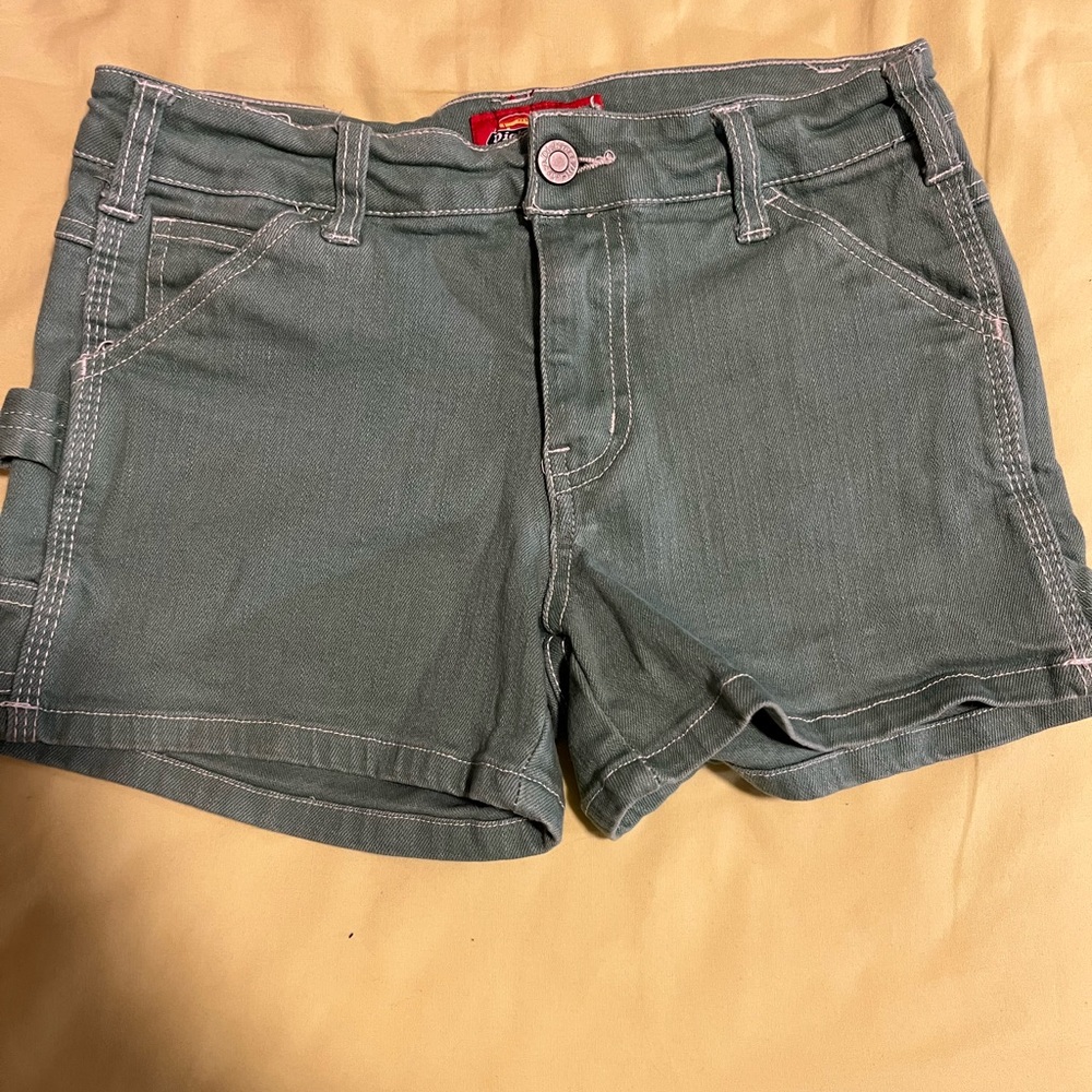 Girls Dickies carpenter shorts green/teal